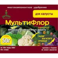 МУЛЬТИФЛОР Овощное для капусты (без хлора), 50гр