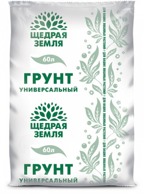 Грунт Щедрая земля Универсальная, 60л, 