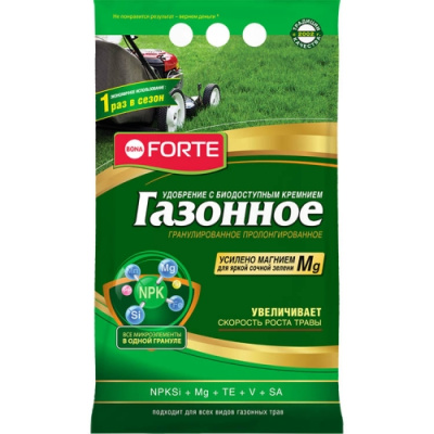 BONA FORTE Газонное (весна) пролонгир. с биодоступным кремнием,  5кг