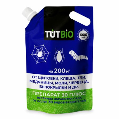 Препарат 30 плюс (от белокр., щитовки, клеща, тли и др.), 1000 л (дой-пакет). TUT BIO (Агроуспех)