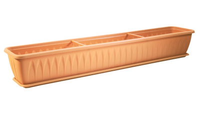 Балконный ящик АЛИЦИЯ 100 см с подд. бел. глина (арт. М3218) Код ТНВЭД 3924900009