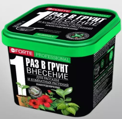 BONA FORTE Наноудобрение, сухое гранул. пролон. Для рассады и комнатных растений, ведро 1л (12шт/уп)