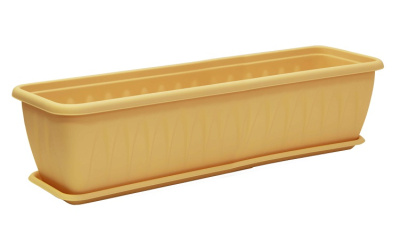 Балконный ящик АЛИЦИЯ  80 см с подд. бел. глина (арт. М3216) Код ТНВЭД 3924900009