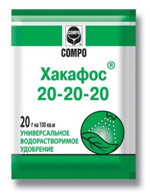 Хакафос COMPO (20-20-20), универс. водораств. удобрение, 20гр. ЛЕТТО