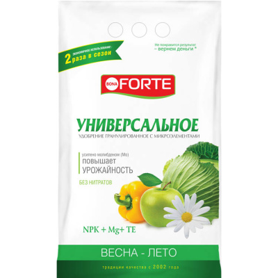 BONA FORTE Универсальное (NPK 15-15-15), (весна-лето), 2,5кг
