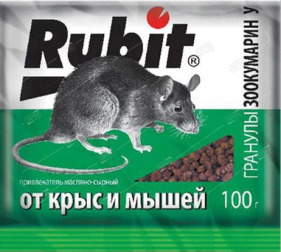 РУБИТ Зоокумарин + гранулы (сырный), 100гр. LETTO