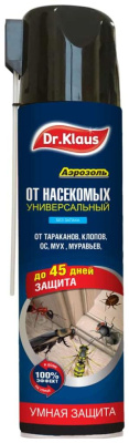 Dr. KLAUS. Аэрозоль Универсальный (от тараканов, клопов, муравьев, мух, ос), баллон 600мл