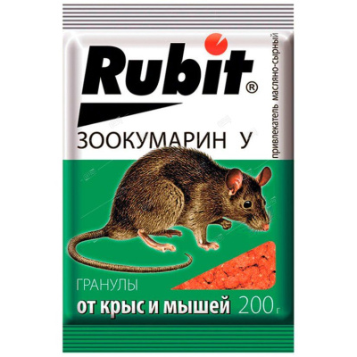 РУБИТ Зоокумарин + гранулы (сырный), 200гр. LETTO