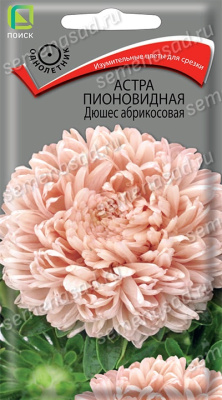 Астра пионовидная Дюшес абрикосовая (однолет.), 0,3гр. Поиск